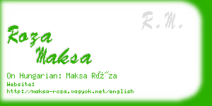 roza maksa business card